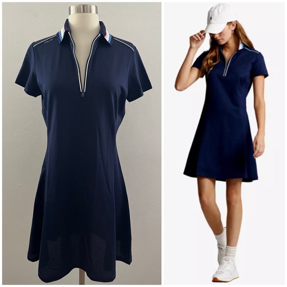 RLX Ralph Lauren Tour Pique Short Sleeve Polo Dress Golf Outdoors Preppy NEW